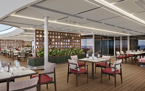 Crystal Cruises’ Crystal Grace Osteria D’Ovidio Restaurant Outdoor Dining Area