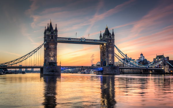 Sunrise over Tower Bridge, London