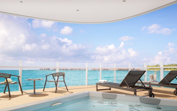 Otium Suite balcony on Silversea's new luxury ship, Silver Nova