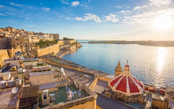 Sunrise over Valletta, Malta