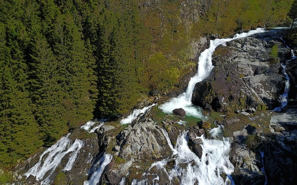 Waterfall in Rosendal, Norway