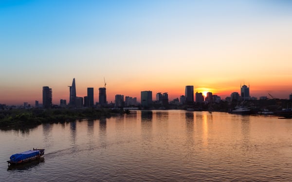 Sunset over Ho Chi Minh City, Vietnam