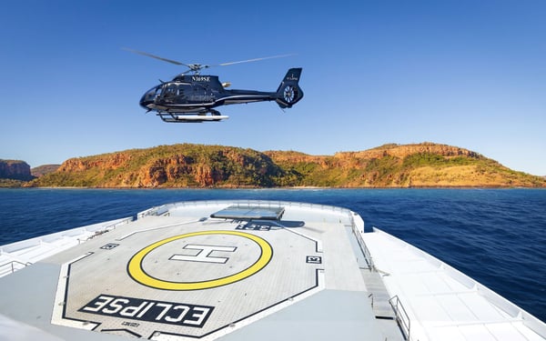 Helicopter on board Scenic Eclipse II