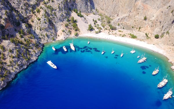Agios Georgios beach in Symi, Greece