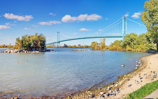 Ambassador Bridge in Windsor, Ontario