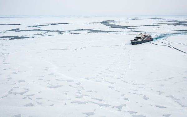 Ponant - Le Commandant Charcot Arctic from air