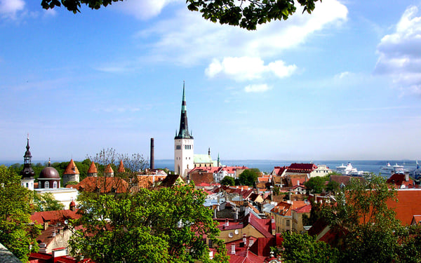 Rooftops in Tallinn, Estonia