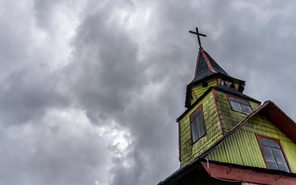 Quemchi church, Chiloe Island, Chile