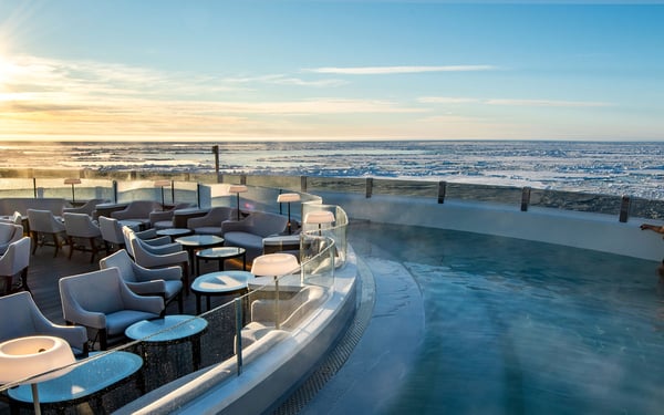 pool on board ponant's le commandant charcot in antarctica