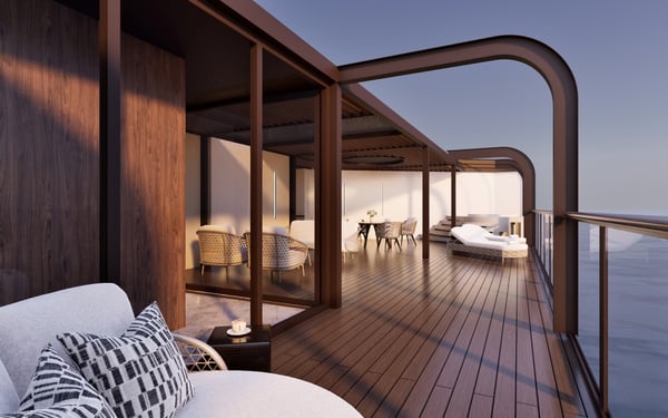 Skyview Luna Suite rendering on Regent's Seven Seas Prestige