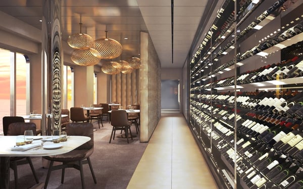Rendering of Elements restaurant on board Scenic Ikon