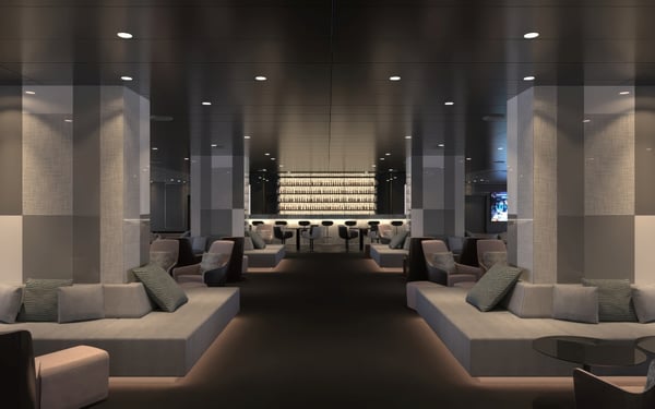 Rendering of the Main Lounge on board Scenic Ikon