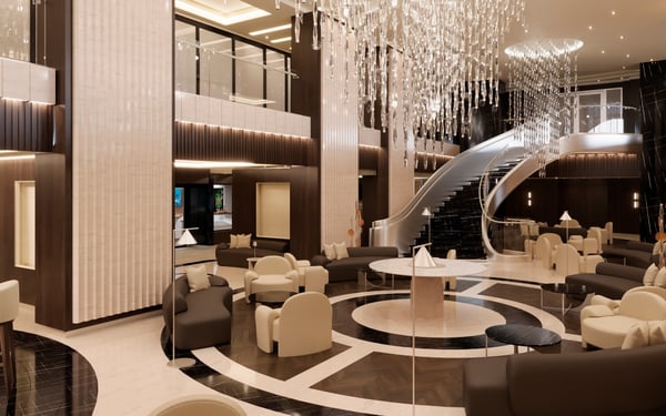 Rendering of new Lobby Bar on Explora III