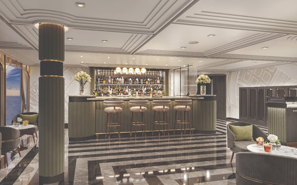 Chartreuse bar onboard Regents Seven Seas Grandeur