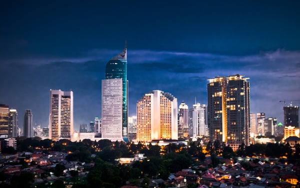 Jakarta, Indonesia by night