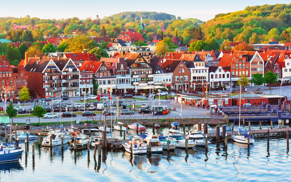 Old town pier in Travemunde, Germany