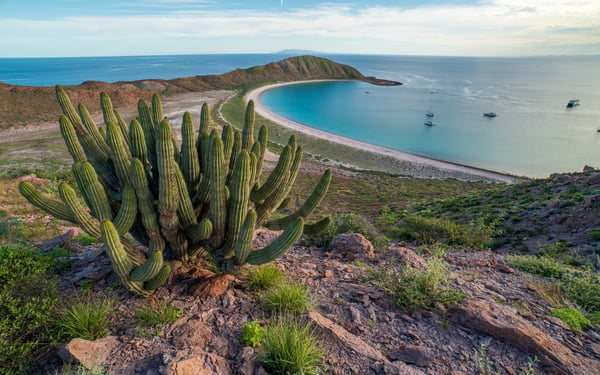 Isla San Francisco photographed at one of the best times to visit Mexico's Sea of Cortez