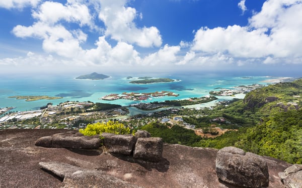 View over Victoria, Mahé