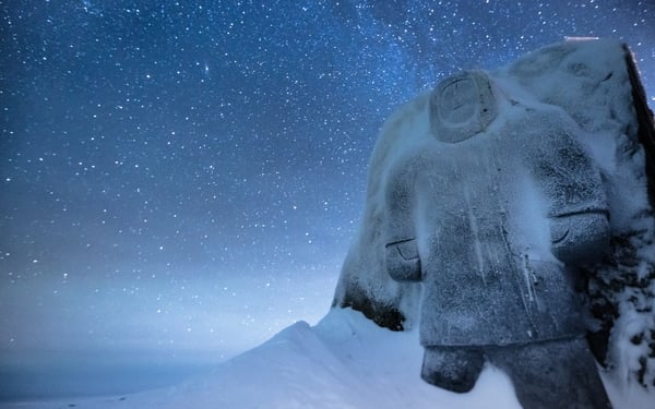 Memorial to Relocated Inuits at Resolute Bay, Nunavut, Canada