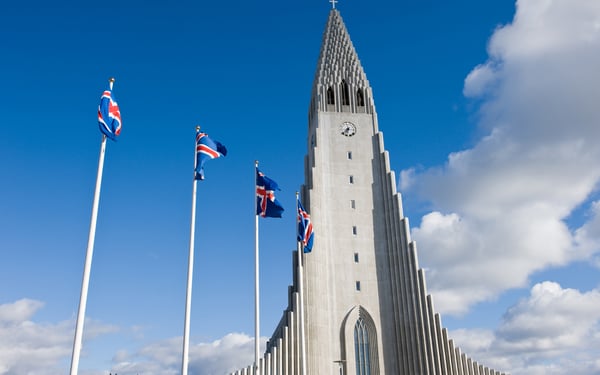 Hallgrimskirkja church in Reykjavik, Iceland