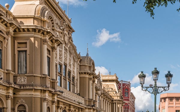 Colonial buildings in San José, Costa Rica