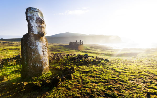See the mysterious moai statues of Easter Island on a South Pacific expedition cruise