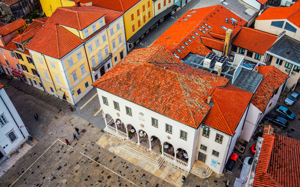 Aerial view of Koper old town, Slovenia