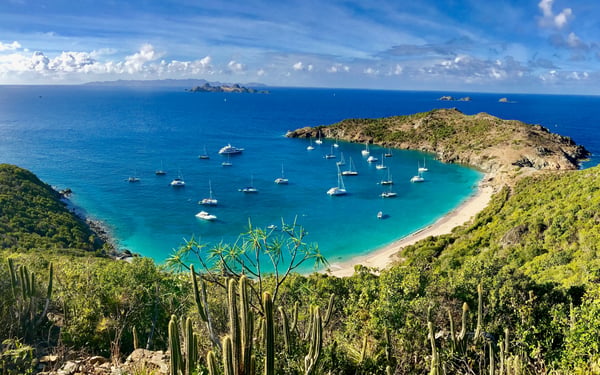 Colombier Beach in Saint Barthelemy, a place to visit on a small ship cruise to the Caribbean