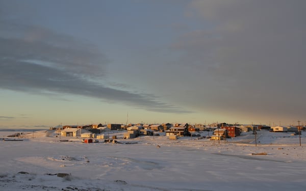 Sunrise over Cambridge Bay, Canada