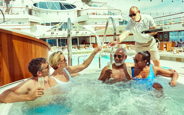 Guests on board Seabourn, one of the best all-inclusive cruise lines