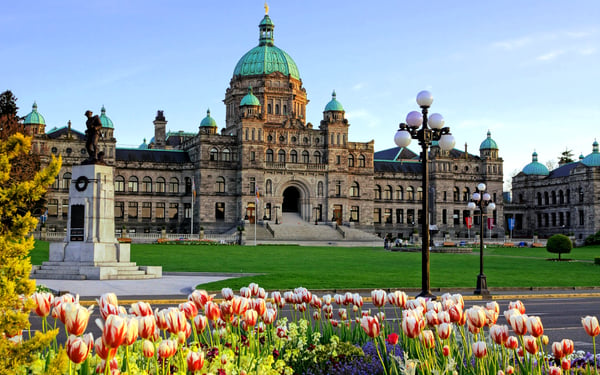 Parliament building in Victoria, British Columbia, Canada