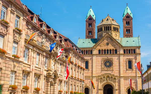 City hall and cathedral in Speyer, Germany