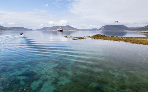 Sailing off the coast of Qaqortoq, Greenland