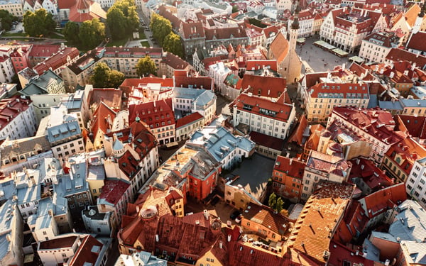 Tallinn Old Town, Estonia, a popular stop on a small ship Baltic cruise