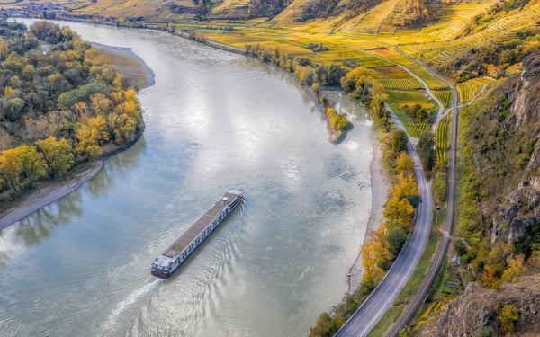 wachau valley on the danube river
