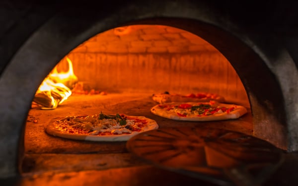 Pizza oven in Naples, Italy