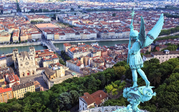 View of Lyon from Notre Dame de Fourvière