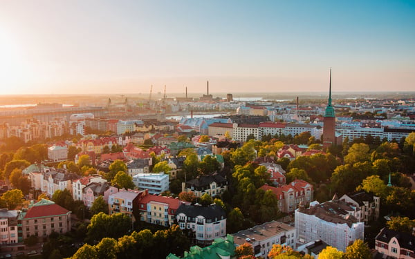 Aerial view of Helsinki, Finland