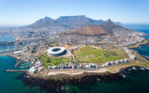 Aerial view of Cape Town, South Africa