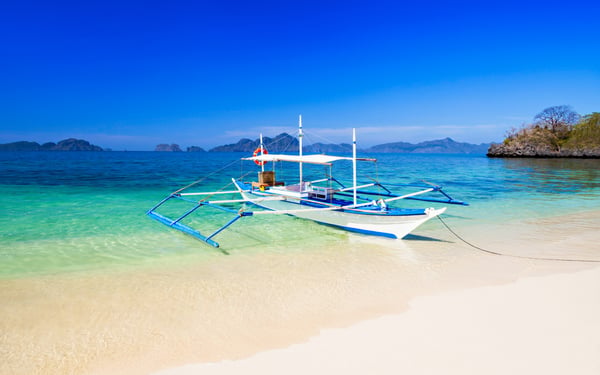 Filipino boat in Boracay, Philippines