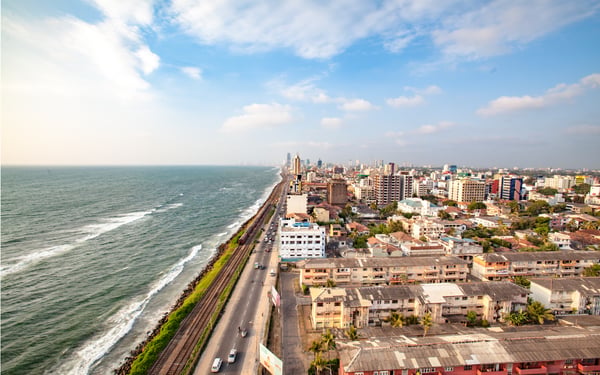 Aerial view of Colombo, Sri Lanka
