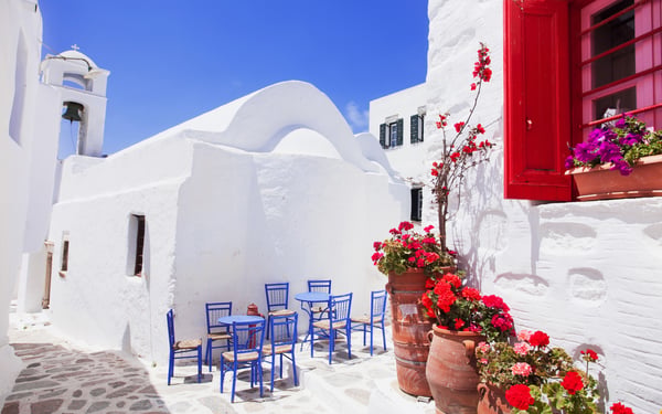 Street on Amorgos island, Greece