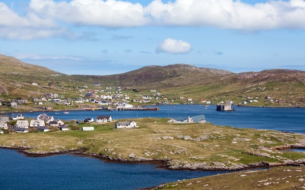 Castlebay on the Isle of Barra, Scotland