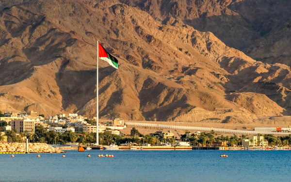 Giant Jordanian flag in Aqaba, Jordan