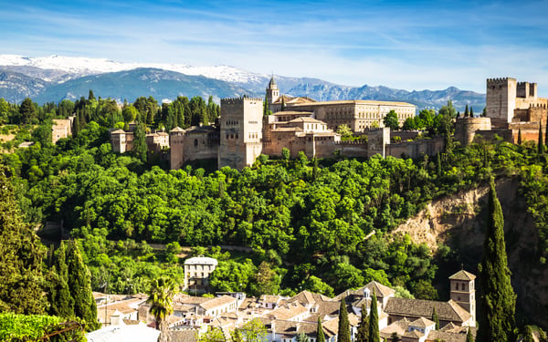 The Alhambra palace in Granada, Spain