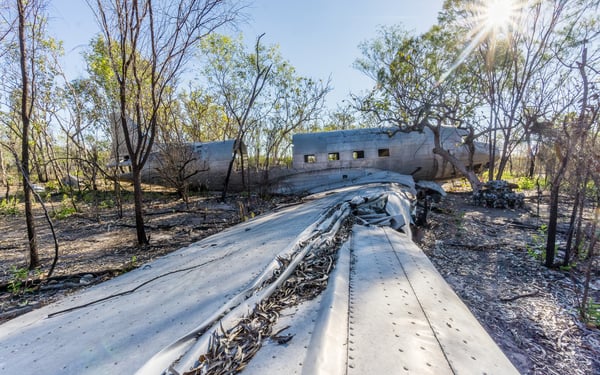 Plane wreckage in Vansittart Bay, Australia