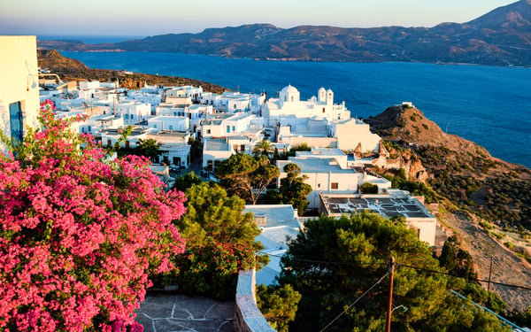 Plaka village on Milos, Greece