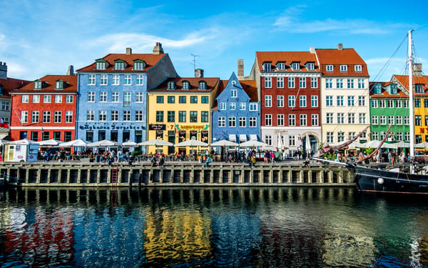 Colourful buildings in Nyhavn, Copenhagen