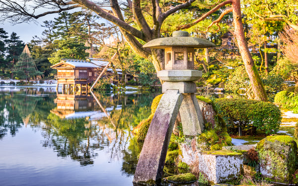 Kenroku-en Garden in Kanazawa, Japan