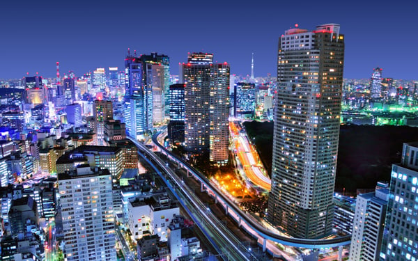 Tokyo skyline at night